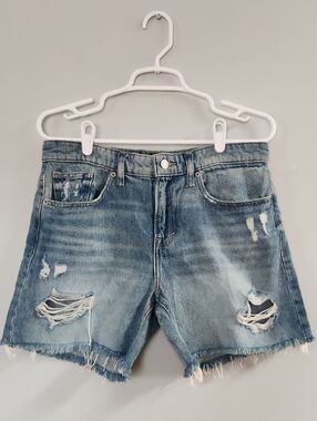 Lucky Brand Boyfriend  Distressed Blue Denim Shorts